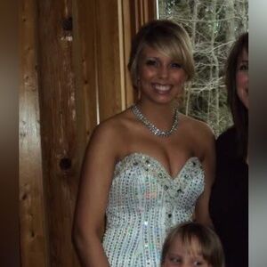 Sequin Strapless Gown